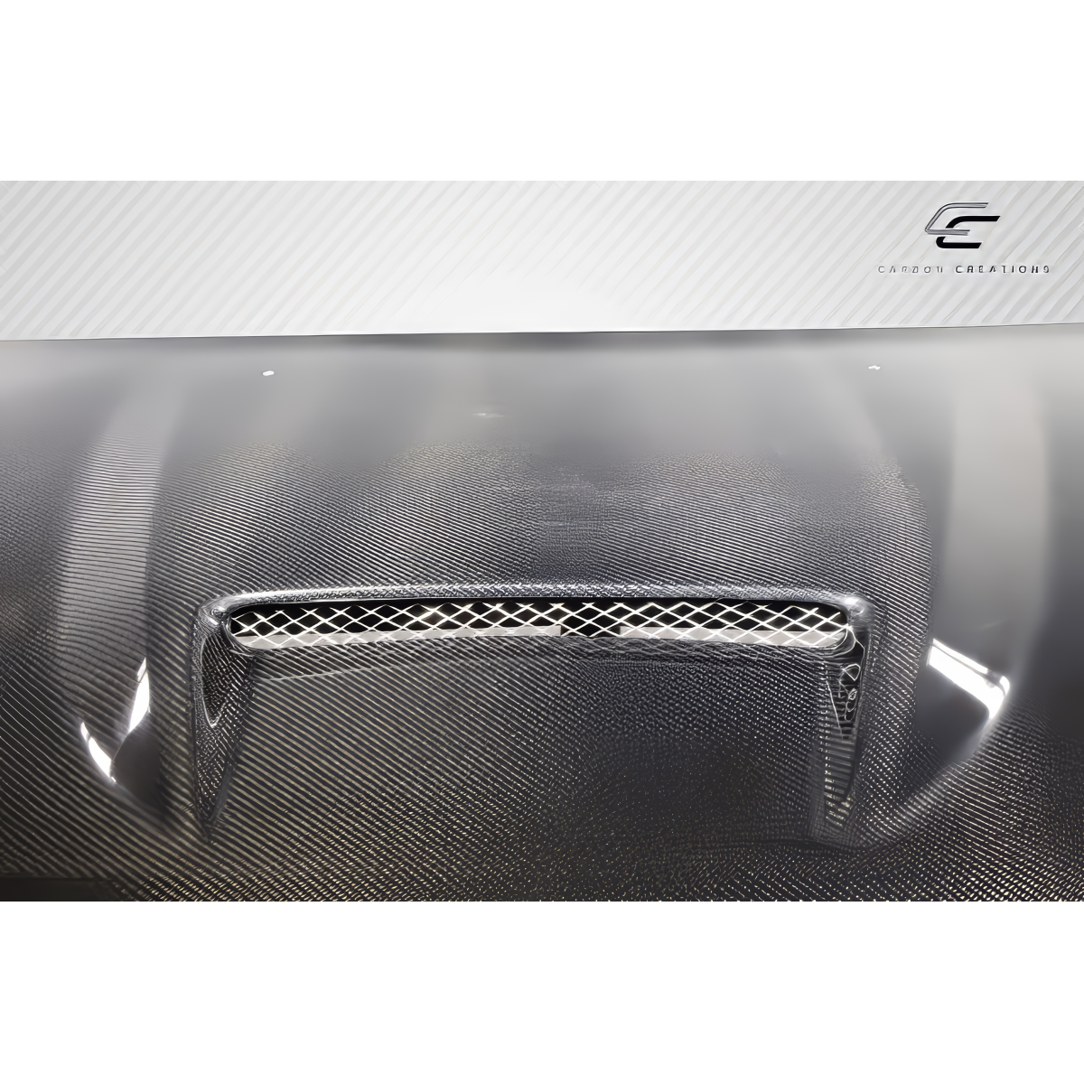 Modify your Dodge Durango 2011 with our Exterior/Hoods - Top down view of carbon fiber hood design