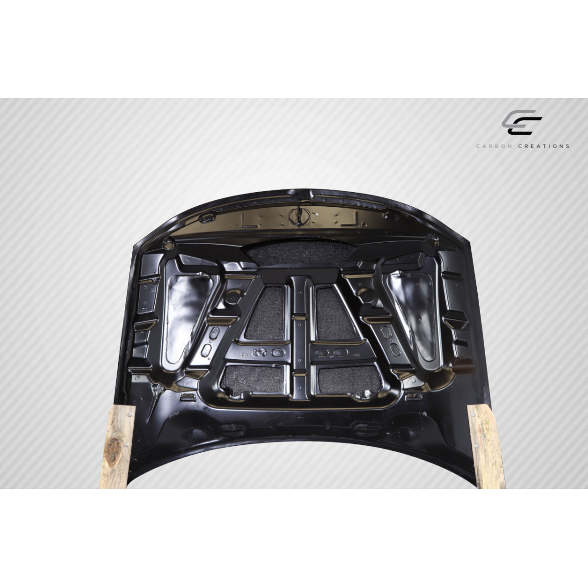 Modify your Dodge Charger 2015 with our Exterior/Hoods - Top down view of the carbon fiber hood