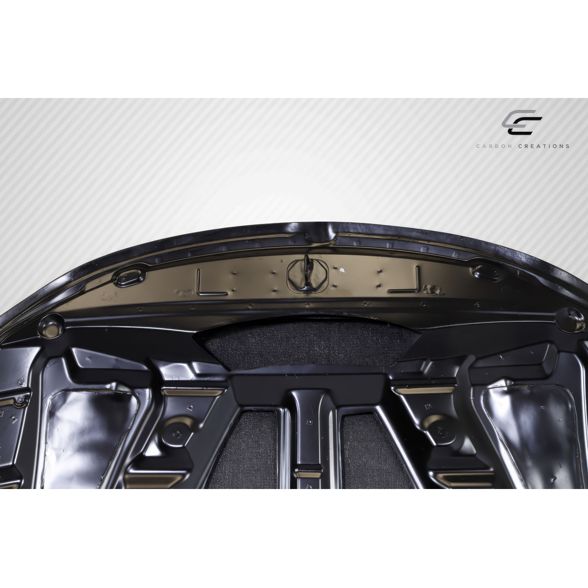 Modify your Dodge Charger 2015 with our Exterior/Hoods - Top down view of the carbon fiber hood part