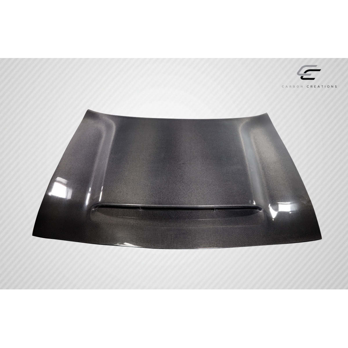 Modify your Dodge Challenger 2008 with our Exterior/Hoods - Top down view of carbon fiber hood