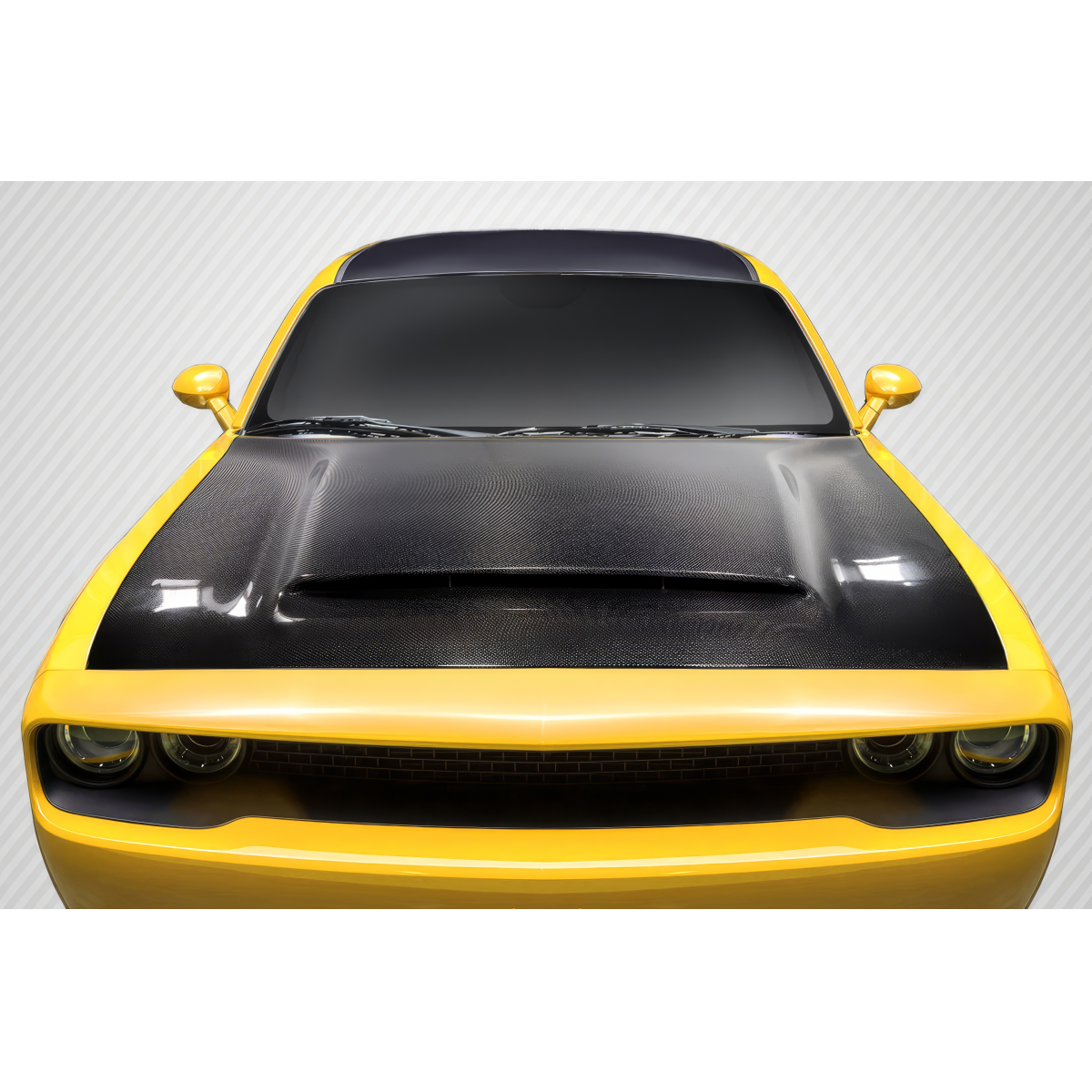 Modify your Dodge Challenger 2008 with our Exterior/Hoods - Top down view of the vehicle part