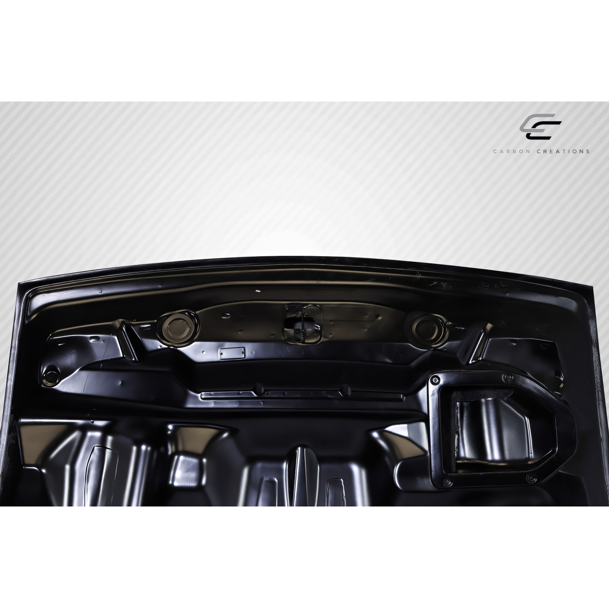 Modify your Dodge Challenger 2008 with our Exterior/Hoods - Top view of the hood part shown straight on