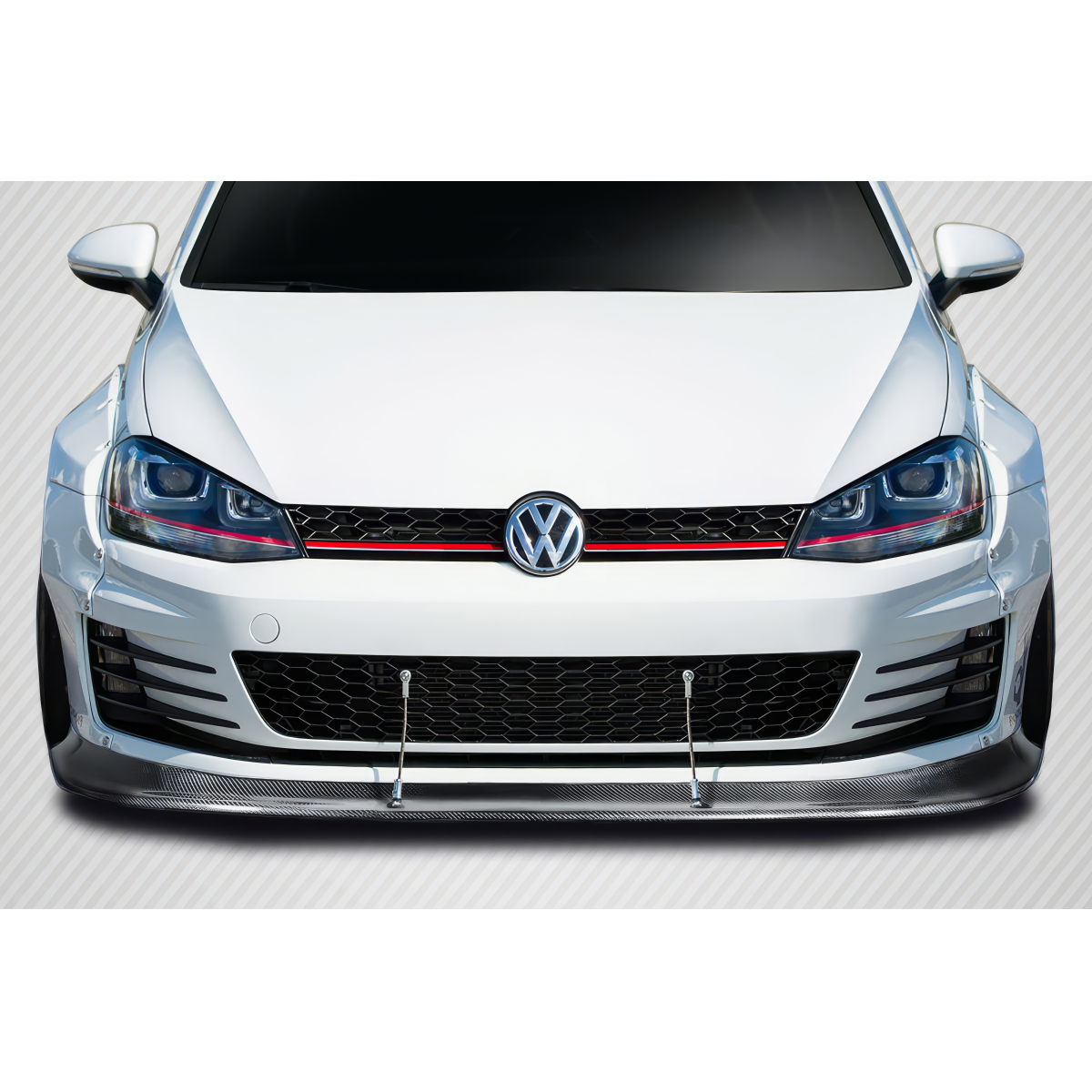 Modify your Volkswagen Golf 2015 with our Exterior/Front Bumpers or Lips - Front view of a modified Volkswagen Golf