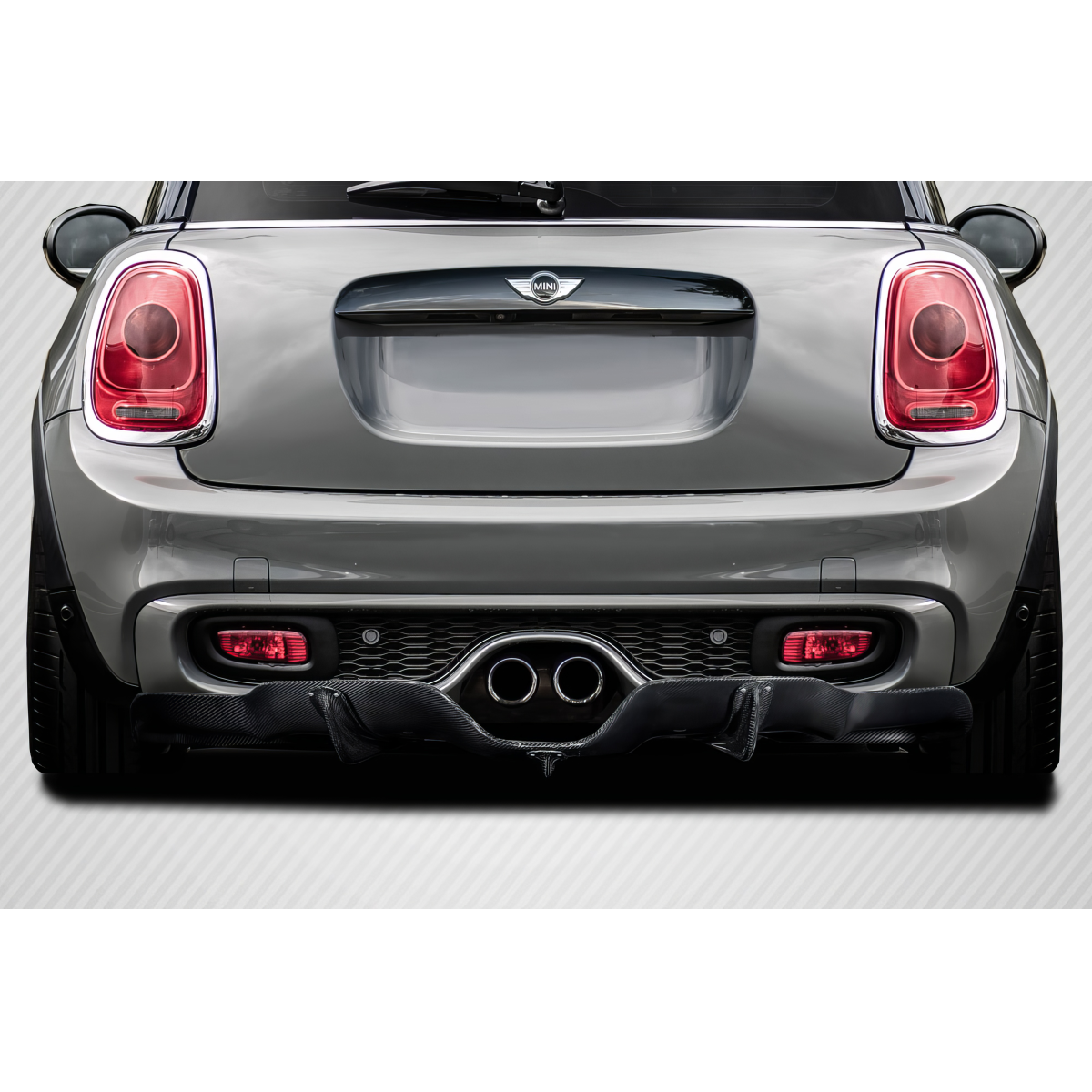 Modify your Mini Cooper 2014 with our Exterior/Diffusers - The image shows a rear view at eye level angle