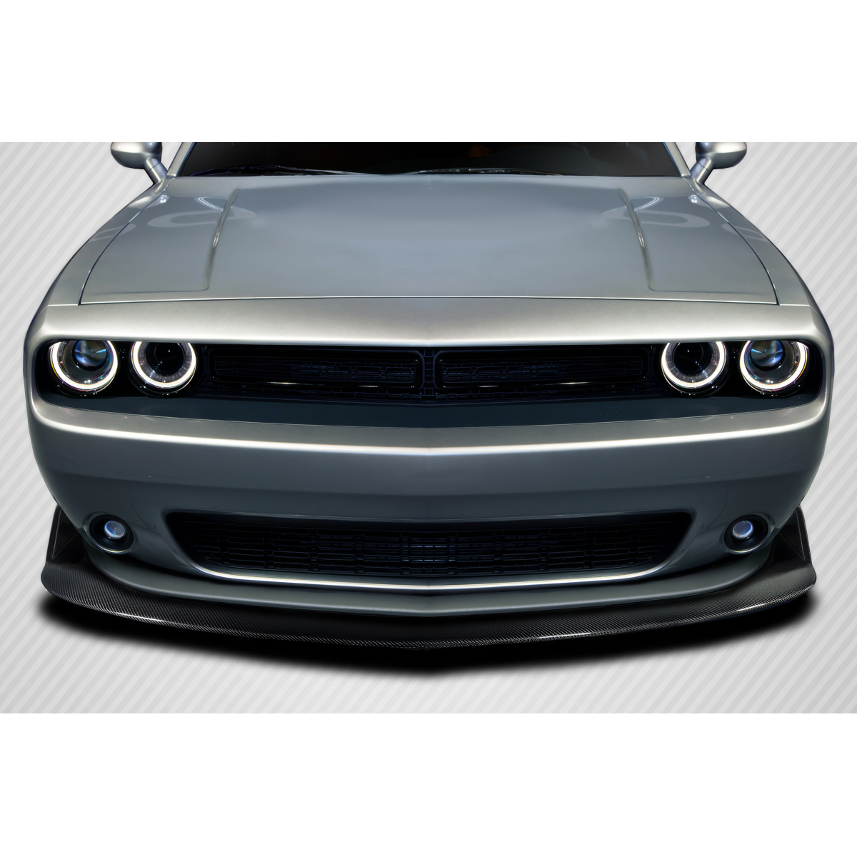 Modify your Dodge Challenger 2015 with our Exterior/Front Bumpers or Lips - Front view at eye level perspective