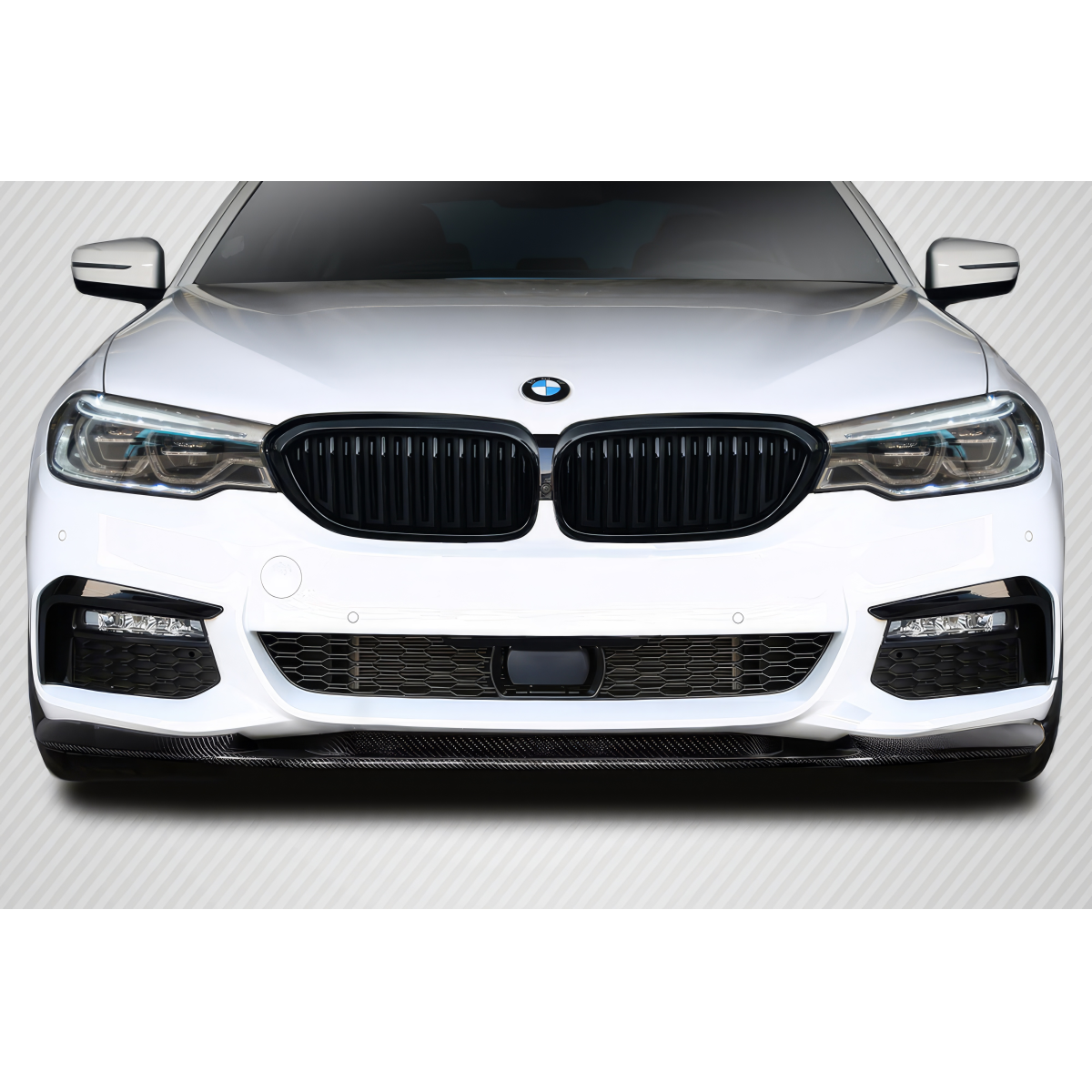 Modify your BMW 5-Series 2017 with our Exterior/Front Bumpers or Lips - Front view of car at a straight angle