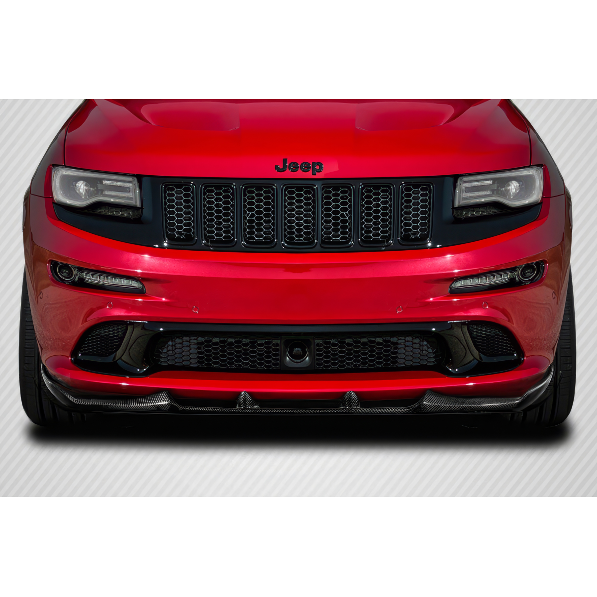 Modify your Jeep Cherokee 2012 with our Exterior/Front Bumpers or Lips - Front view of the front lip at eye level