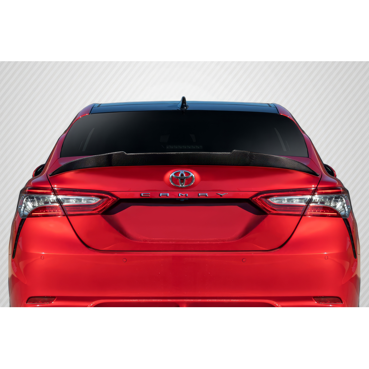 Modify your Toyota Camry 2018 with our Exterior/Wings - Rear view of vehicle showing rear wing spoiler