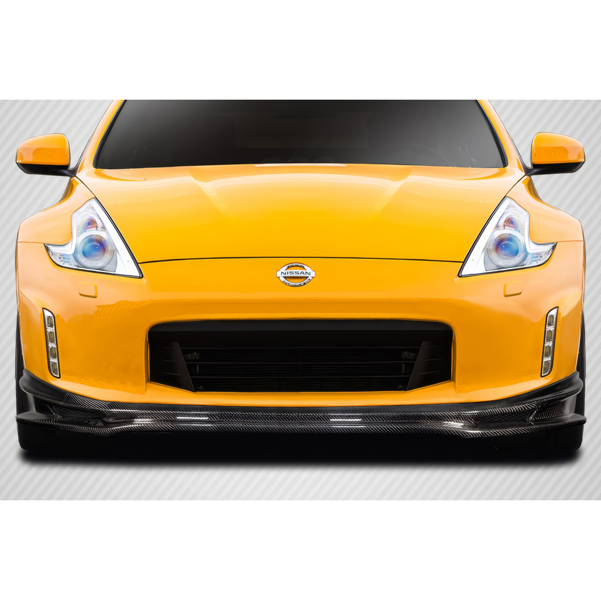 Modify your Nissan 370Z 2013 with our Exterior/Front Bumpers or Lips - Front view of a Nissan 370Z at eye level