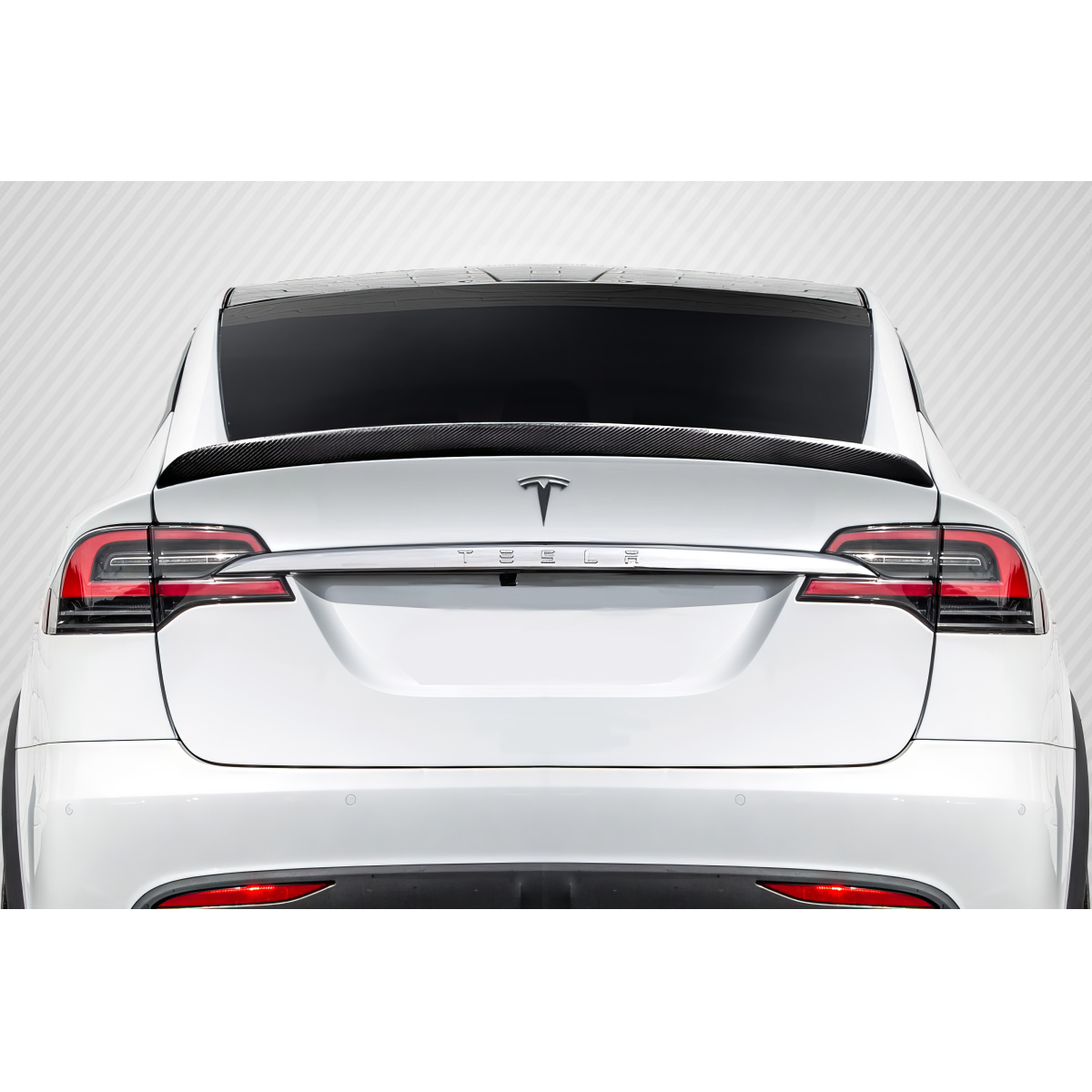 Modify your Tesla X 2016 with our Exterior/Wings - Rear view angle of the vehicle