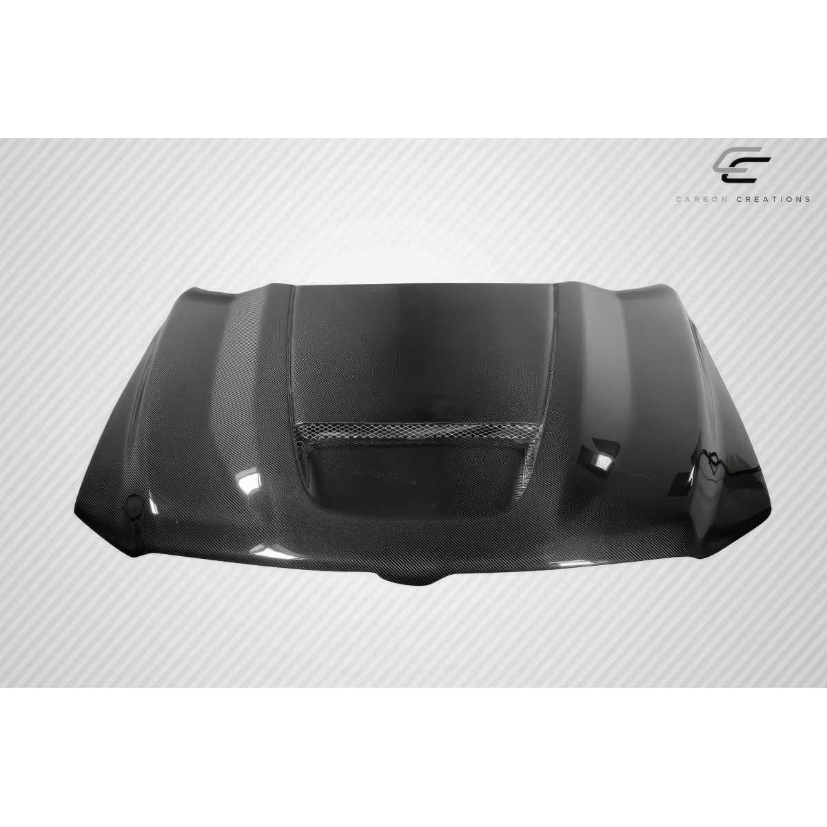 Modify your Dodge Ram 2019 with our Exterior/Hoods - Top view of the carbon fiber hood