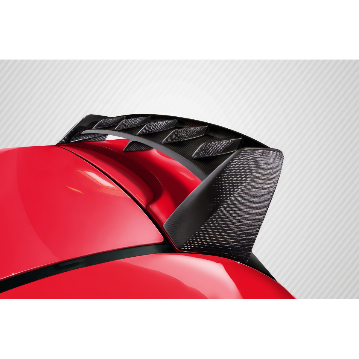 Modify your Fiat 500 2012 with our Exterior/Wings - Rear view of a carbon fiber roof wing