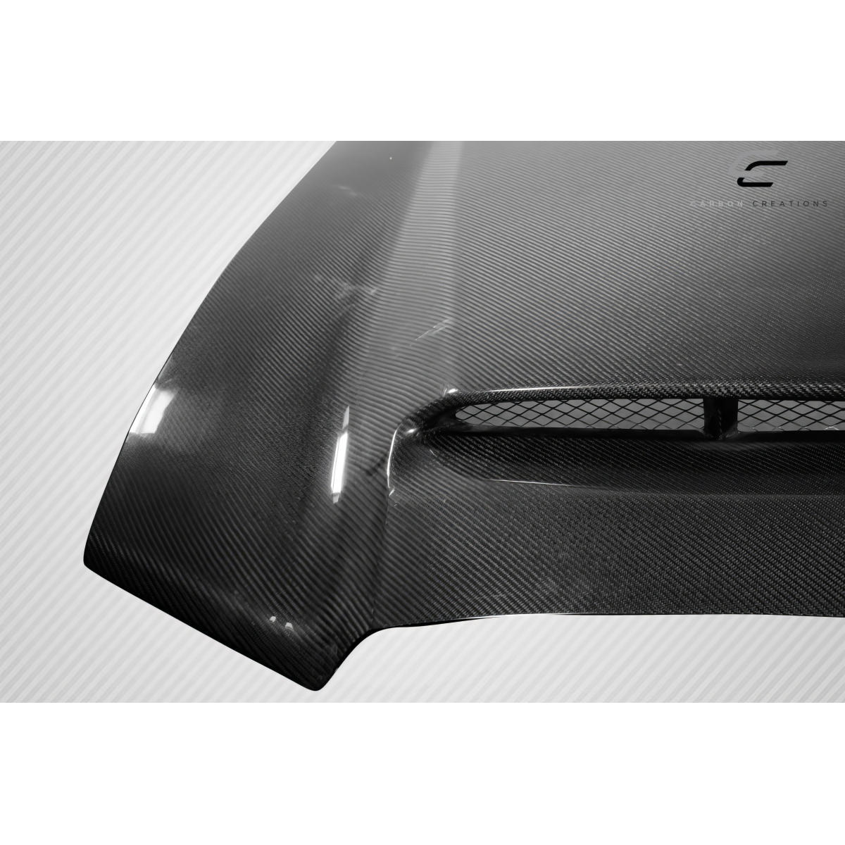 Modify your Dodge Charger 2011 with our Exterior/Hoods - Image shows a hood at a slight angle from above