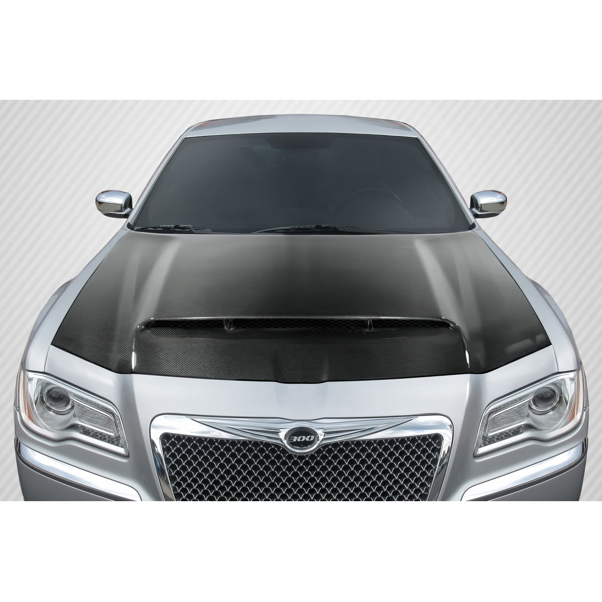 Modify your Chrysler 300 2011 with our Exterior/Hoods - Top down angle of the car hood