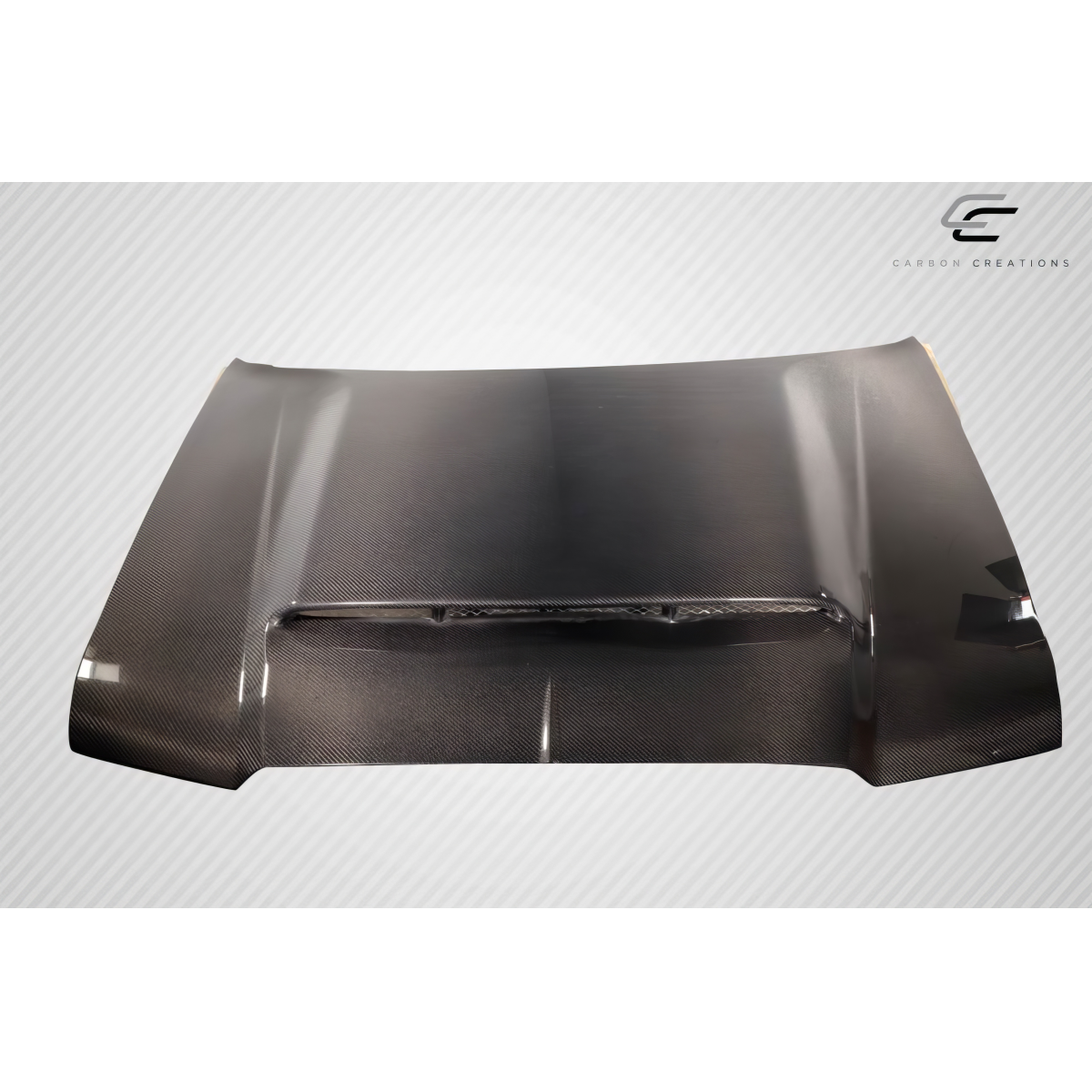 Modify your Chrysler 300 2005 with our Exterior/Hoods - Straight overhead view of the carbon fiber hood