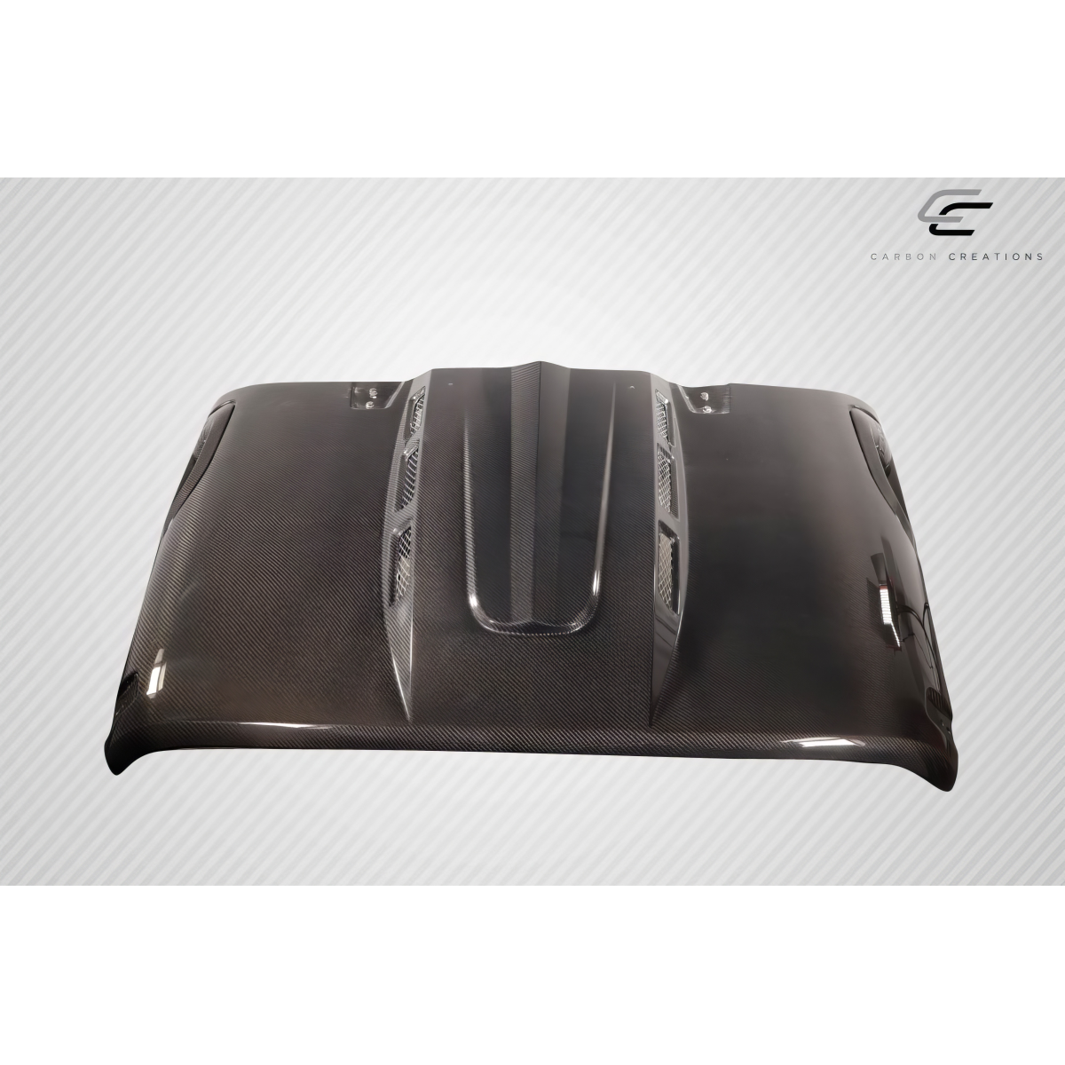 Modify your Jeep Wrangler 2007 with our Exterior/Hoods - Top down view of the carbon fiber hood