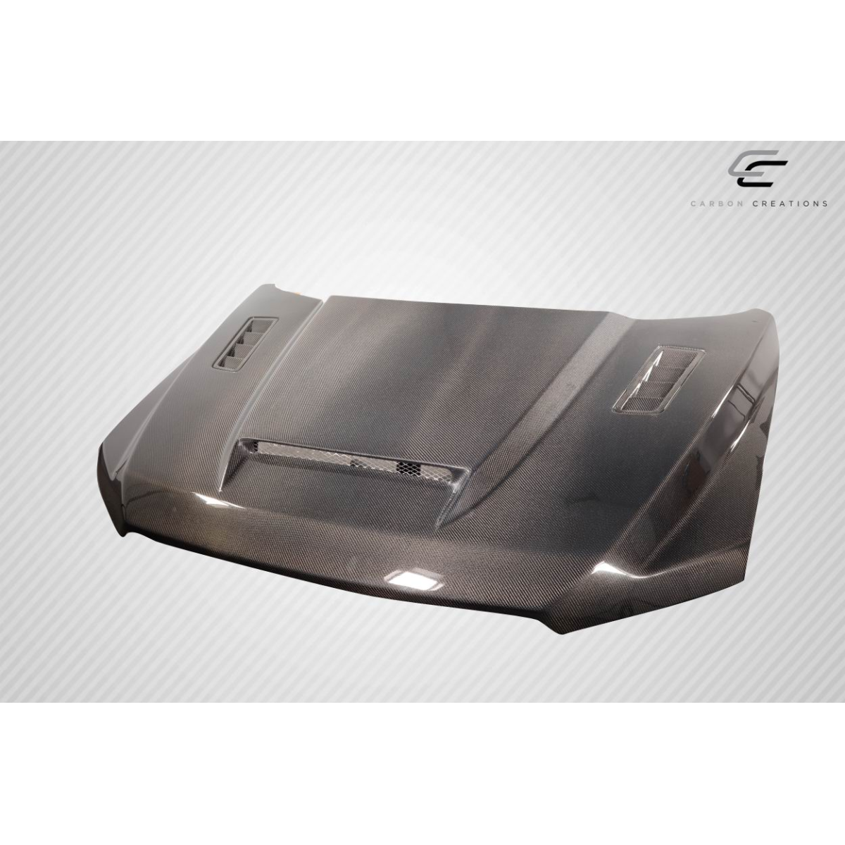 Modify your Ford F-150 2015 with our Exterior/Hoods - Image shows hood from a front top angle