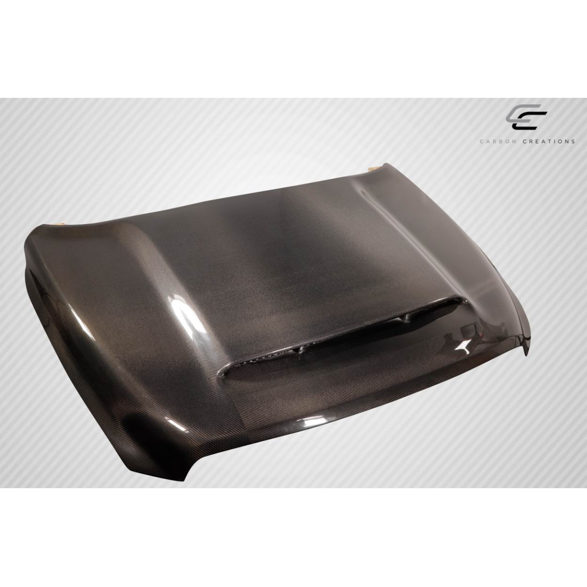 Modify your Dodge Ram 2009 with our Exterior/Hoods - Top down angled view of hood 45 degrees