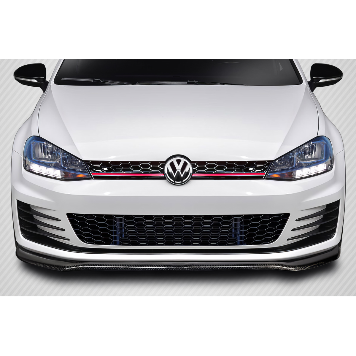 Modify your Volkswagen Golf 2015 with our Exterior/Front Bumpers or Lips - Frontal view of the vehicle at eye level