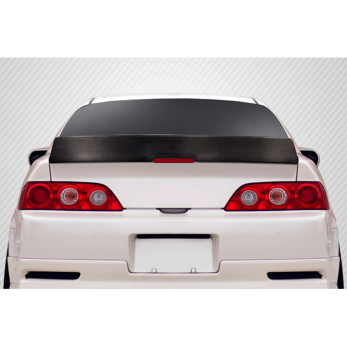 Modify your Acura RSX 2002 with our Exterior/Wings - Rear view angle of vehicle with wing spoiler