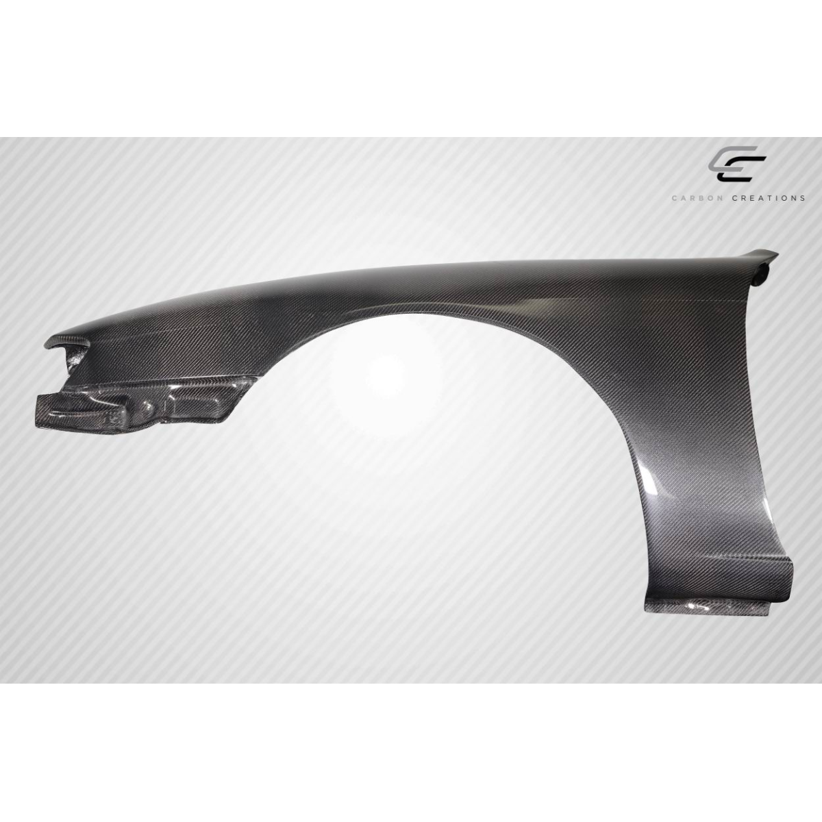 Modify your Nissan 240SX 1997 with our Exterior/Fenders - Side angle view of the fender component
