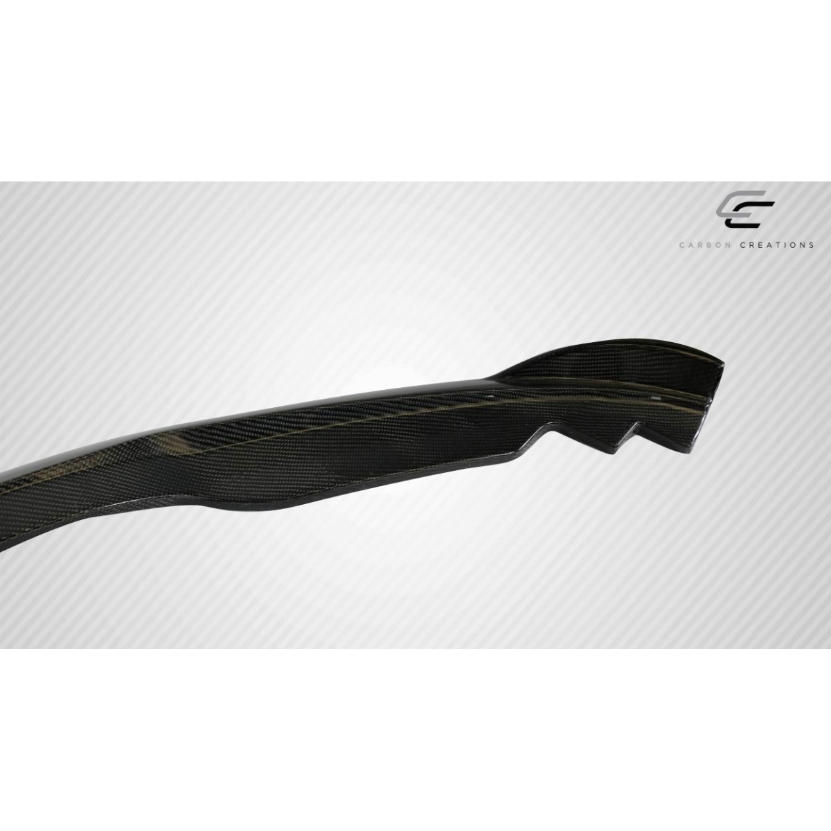 Modify your Cadillac ATS 2012 with our Exterior/Front Bumpers or Lips - Angled view of the carbon fiber front lip spoiler