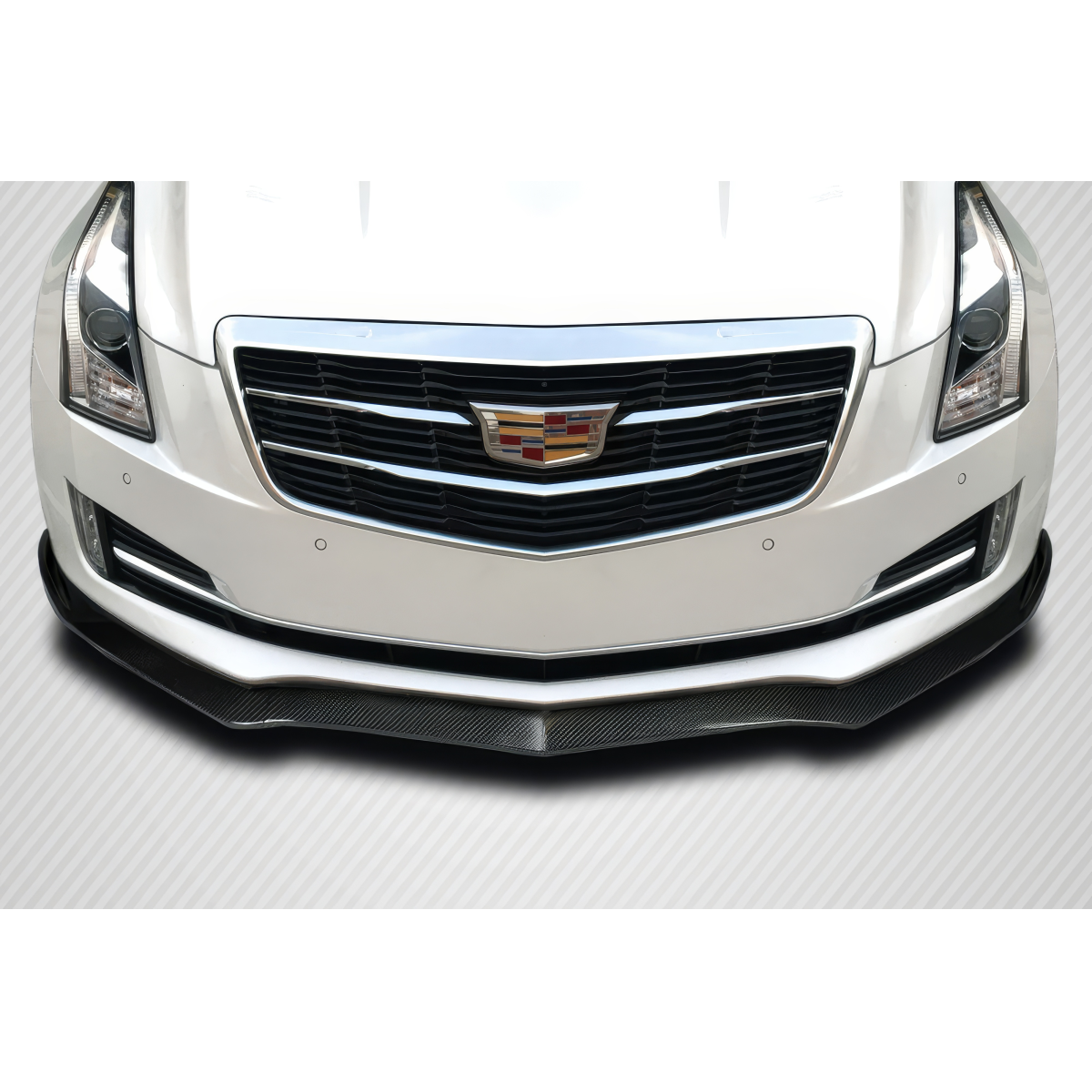 Modify your Cadillac ATS 2012 with our Exterior/Front Bumpers or Lips - Front view angle of a car front lip spoiler