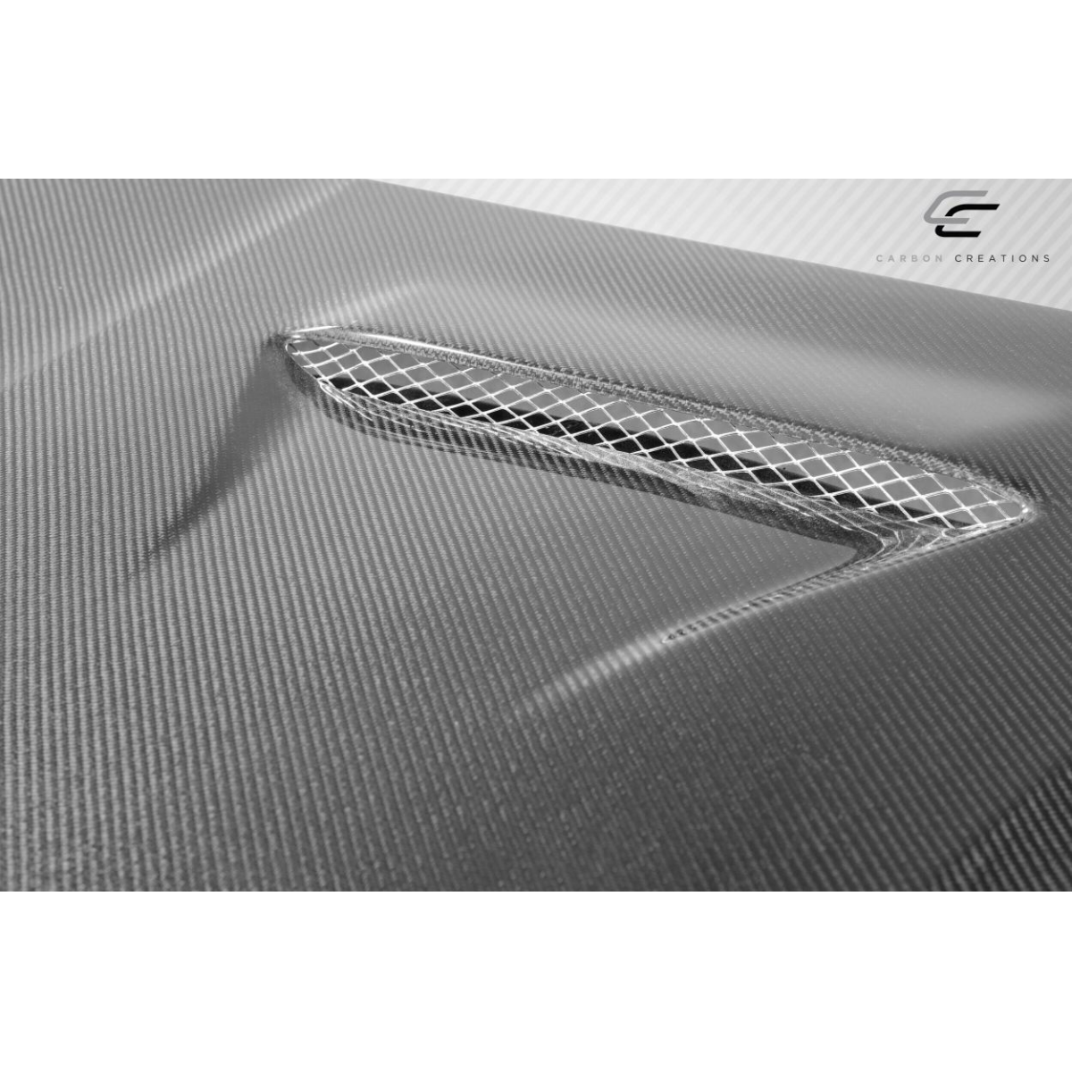 Modify your Honda Accord 2018 with our Exterior/Hoods - Close up angle showing carbon fiber texture and vents