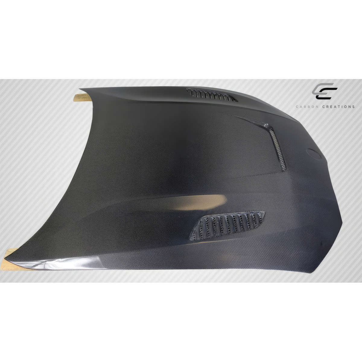 Modify your BMW 3-Series 2019 with our Exterior/Hoods - Top down view of carbon fiber hood