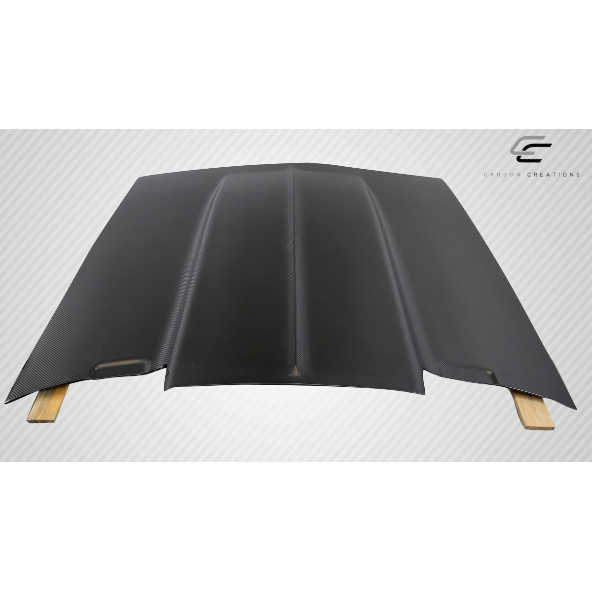 Modify your Chevrolet Camaro 1967 with our Exterior/Hoods - Top view of carbon fiber cowl hood part