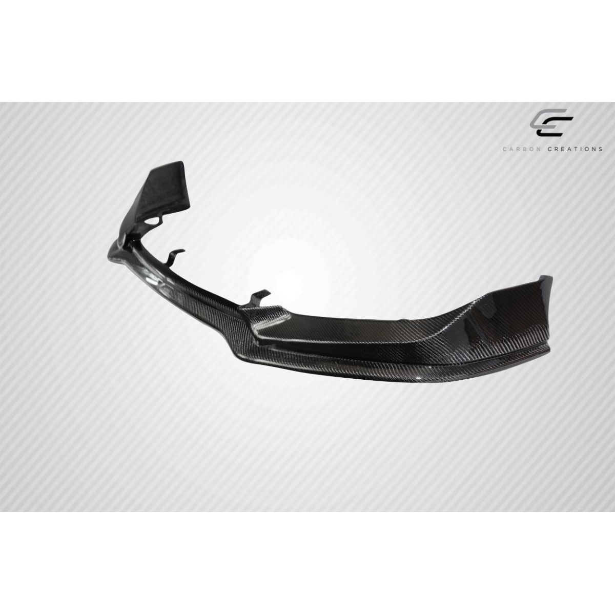 Modify your Honda Civic 2016 with our Exterior/Front Bumpers or Lips - Angled side view of carbon fiber front lip