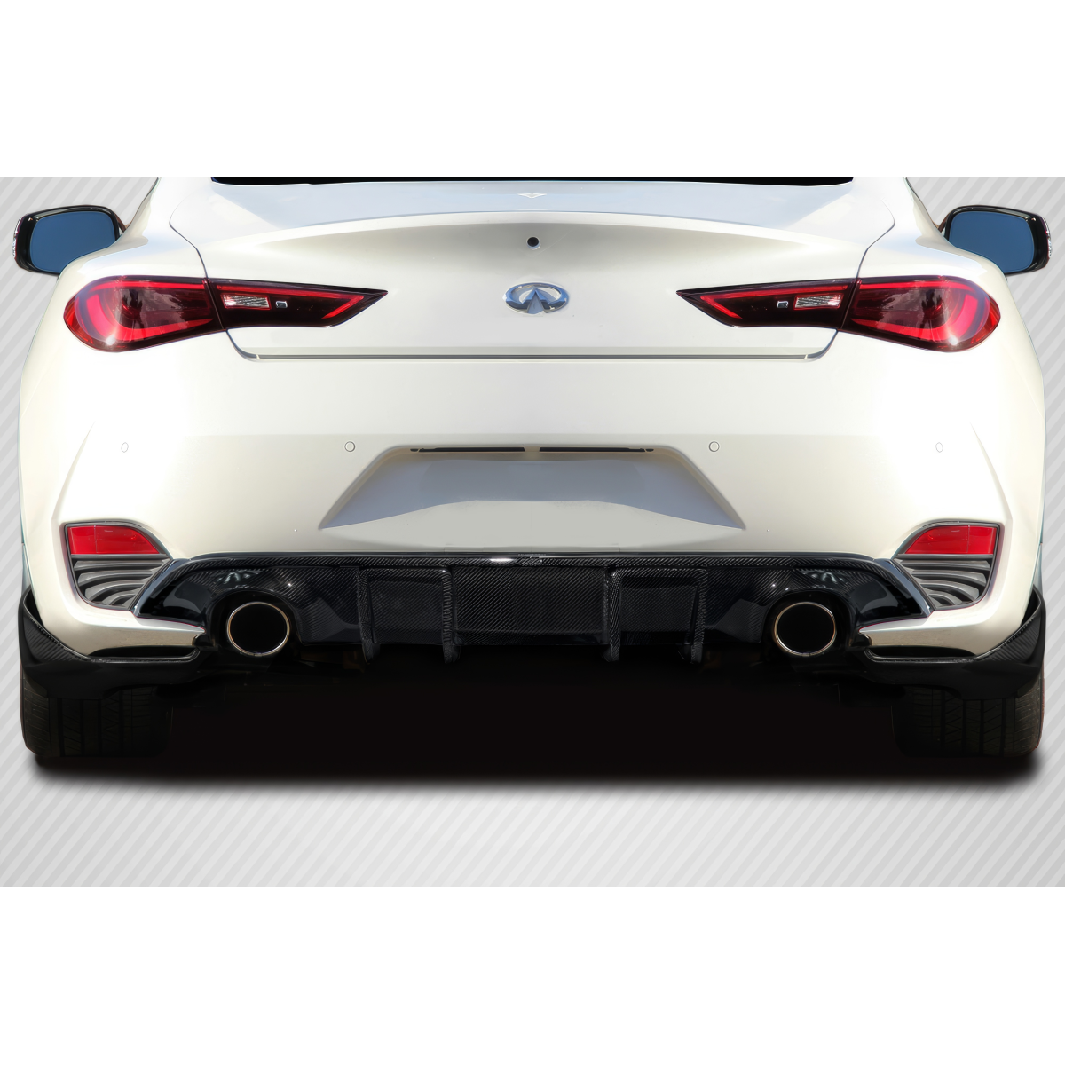 Modify your Infiniti J 2017 with our Exterior/Diffusers - Rear view of vehicle at a straight angle