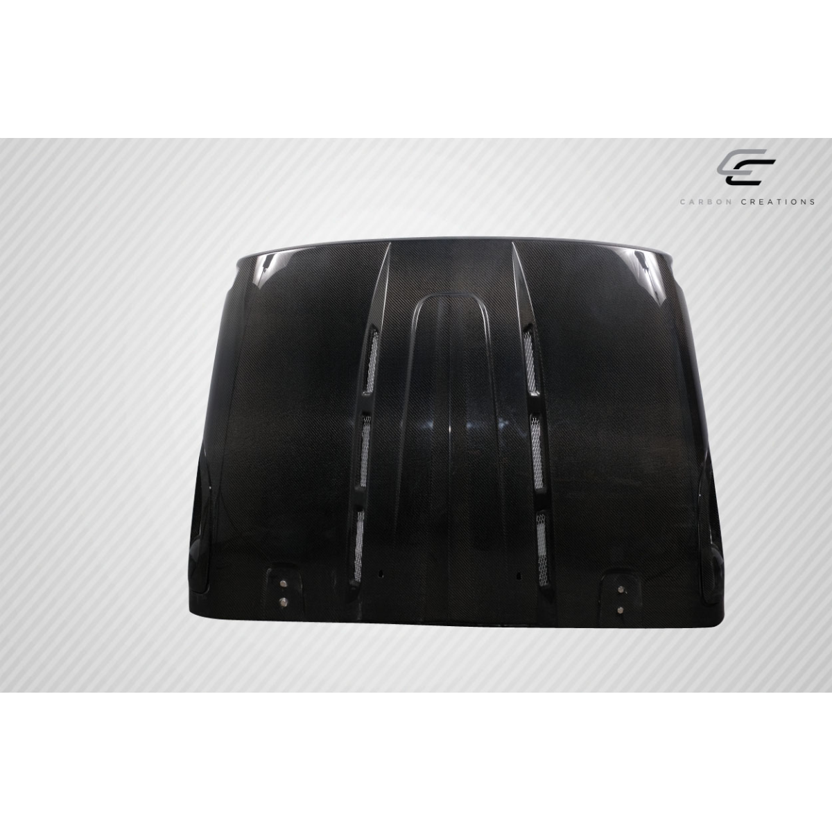 Modify your Jeep Gladiator 2019 with our Exterior/Hoods - Top down view of a carbon fiber hood