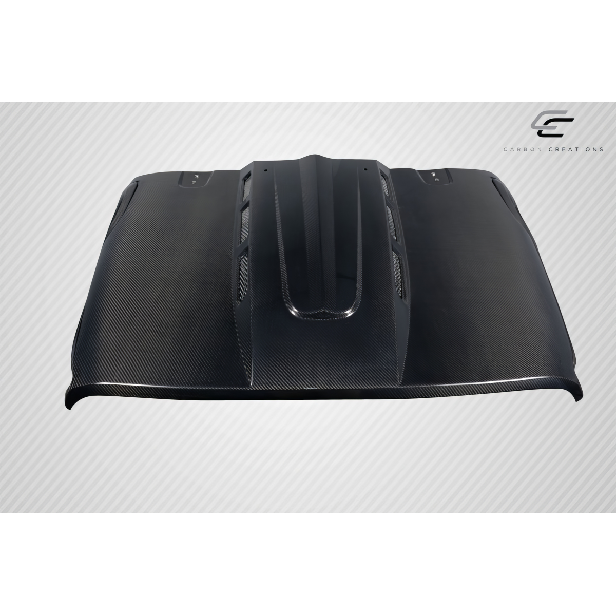 Modify your Jeep Gladiator 2019 with our Exterior/Hoods - Top down view of carbon fiber hood design