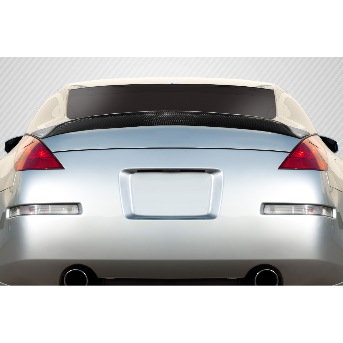 Modify your Nissan 350Z 2003 with our Exterior/Wings - Rear view angle of vehicle showing rear wing