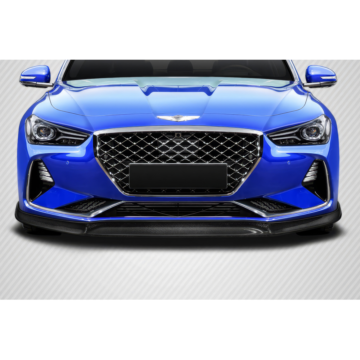 Modify your Genesis G70 2019 with our Exterior/Front Bumpers or Lips - Front view of the vehicle part at zero degrees