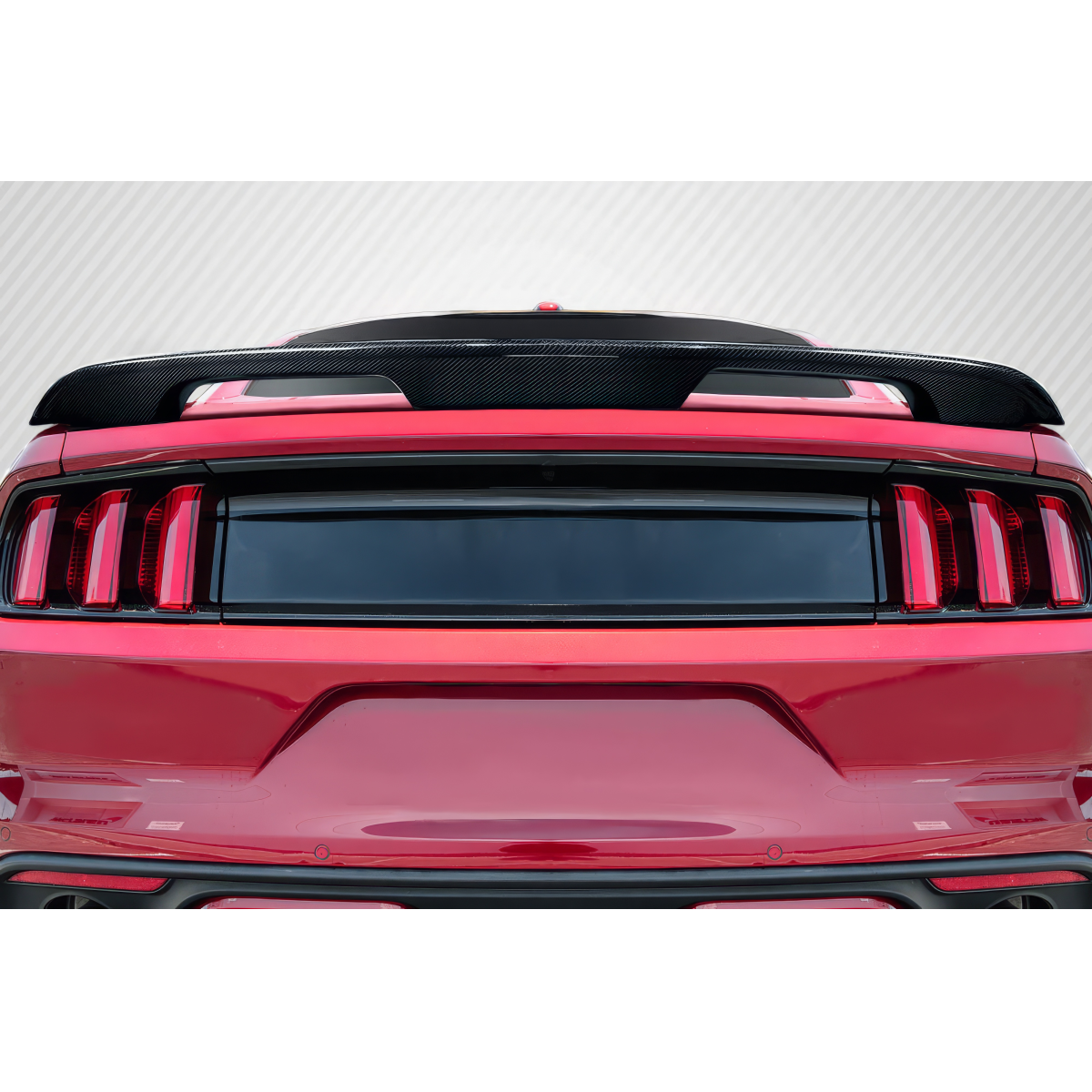 Modify your Ford Mustang 2015 with our Exterior/Wings - Rear view at a slight upward angle