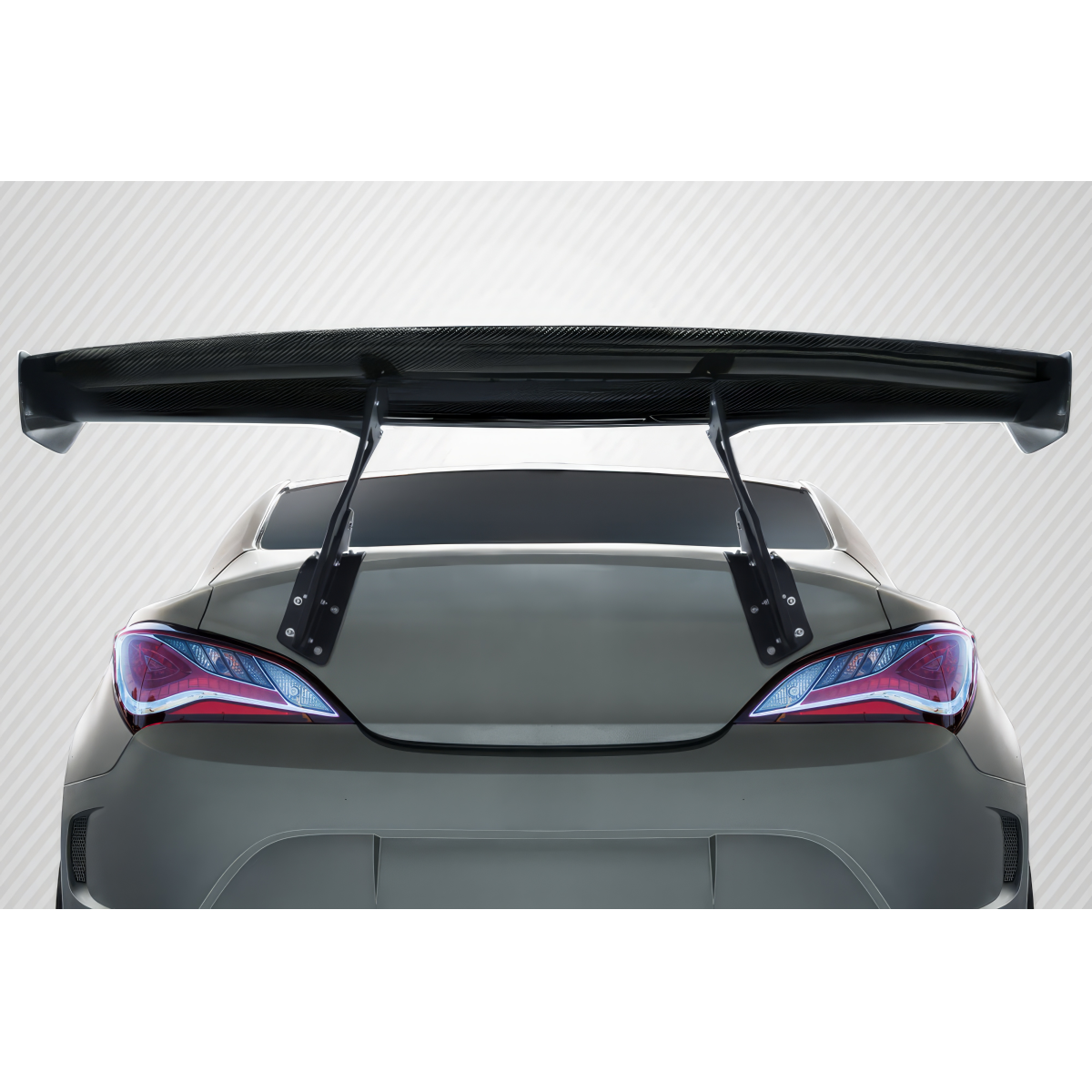 Modify your Hyundai Genesis 2010 with our Exterior/Wings - Rear view angle revealing rear wing design