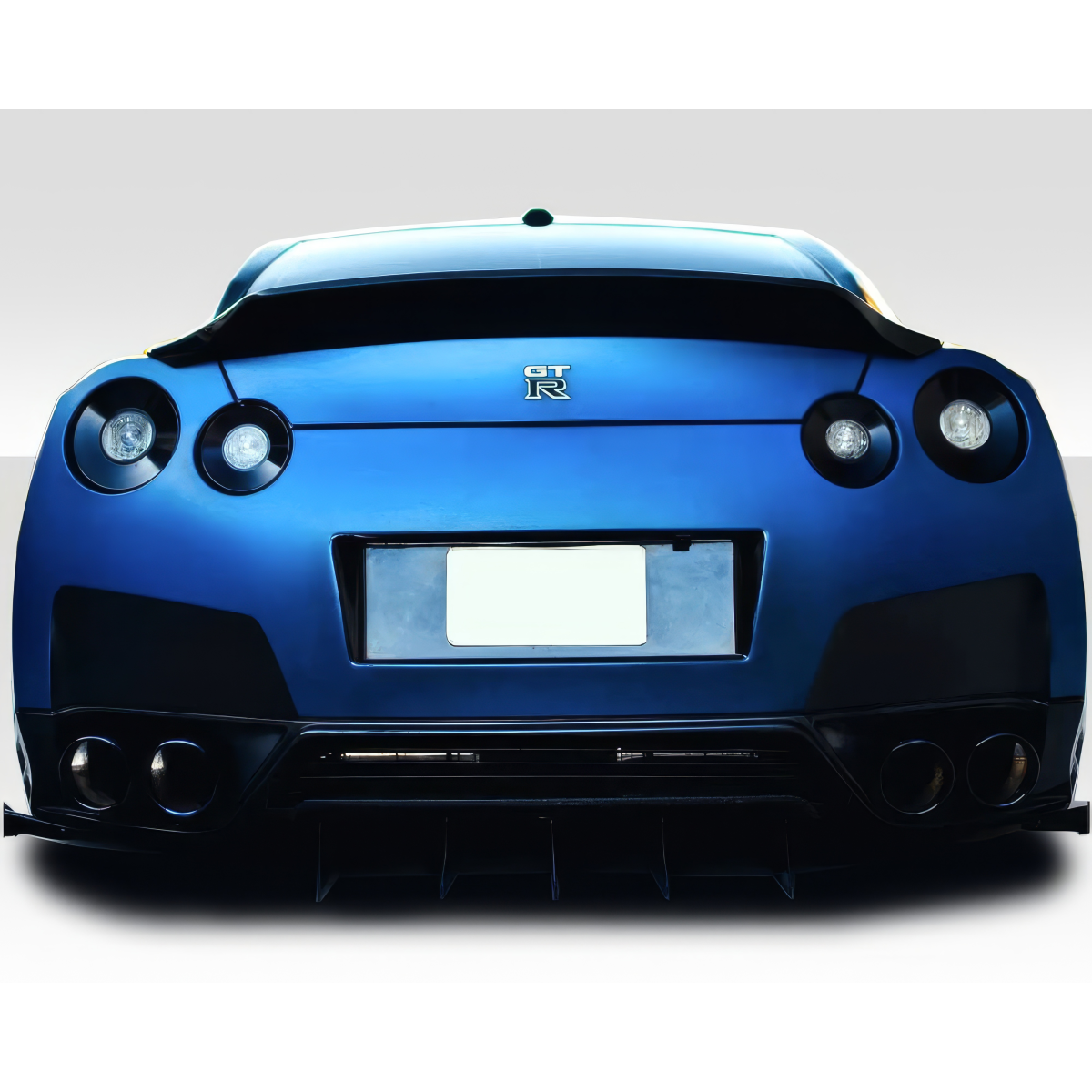 Modify your Nissan GT-R 2009 with our Exterior/Wings - Rear view of vehicle at a straight angle