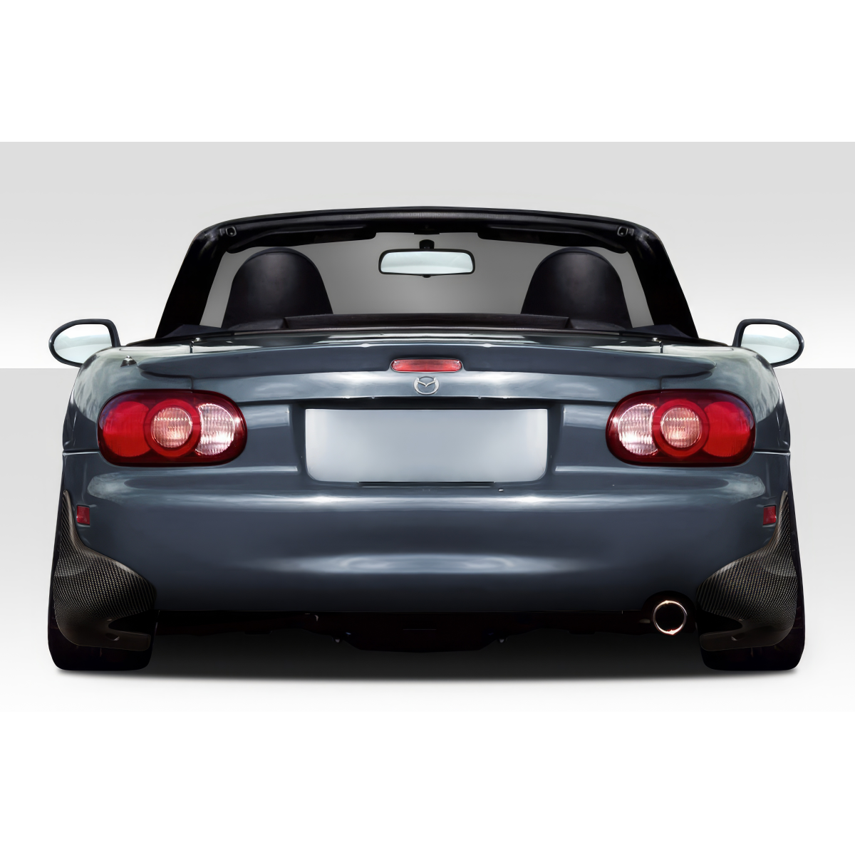 Modify your Mazda Miata 1999 with our Others - Rear view of car showing mud flaps at back