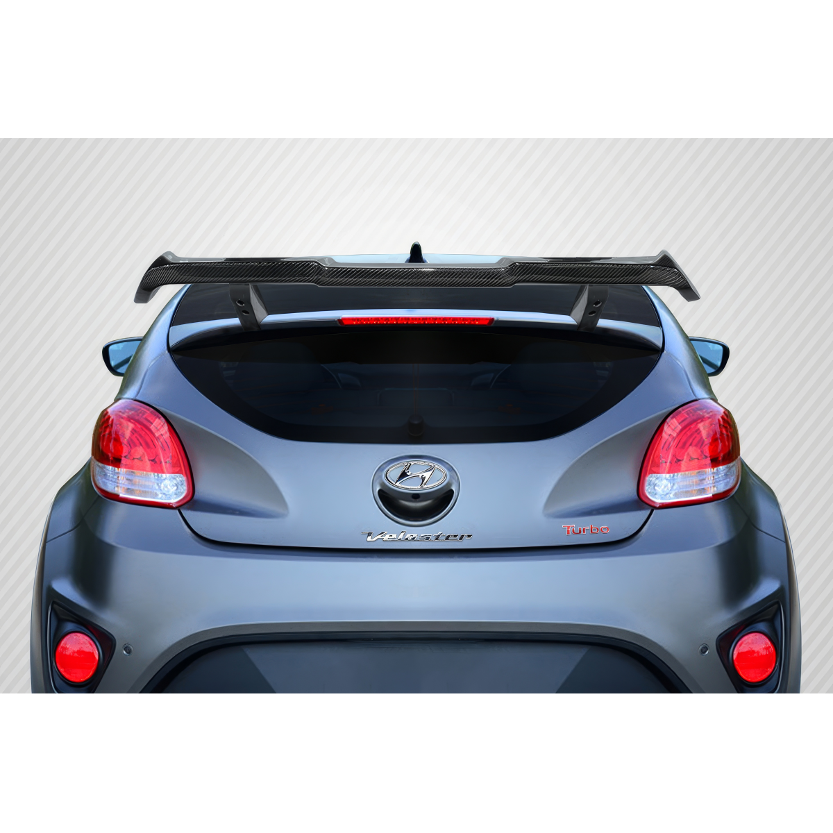 Modify your Hyundai Veloster 2012 with our Exterior/Wings - Rear view slightly above horizontal angle