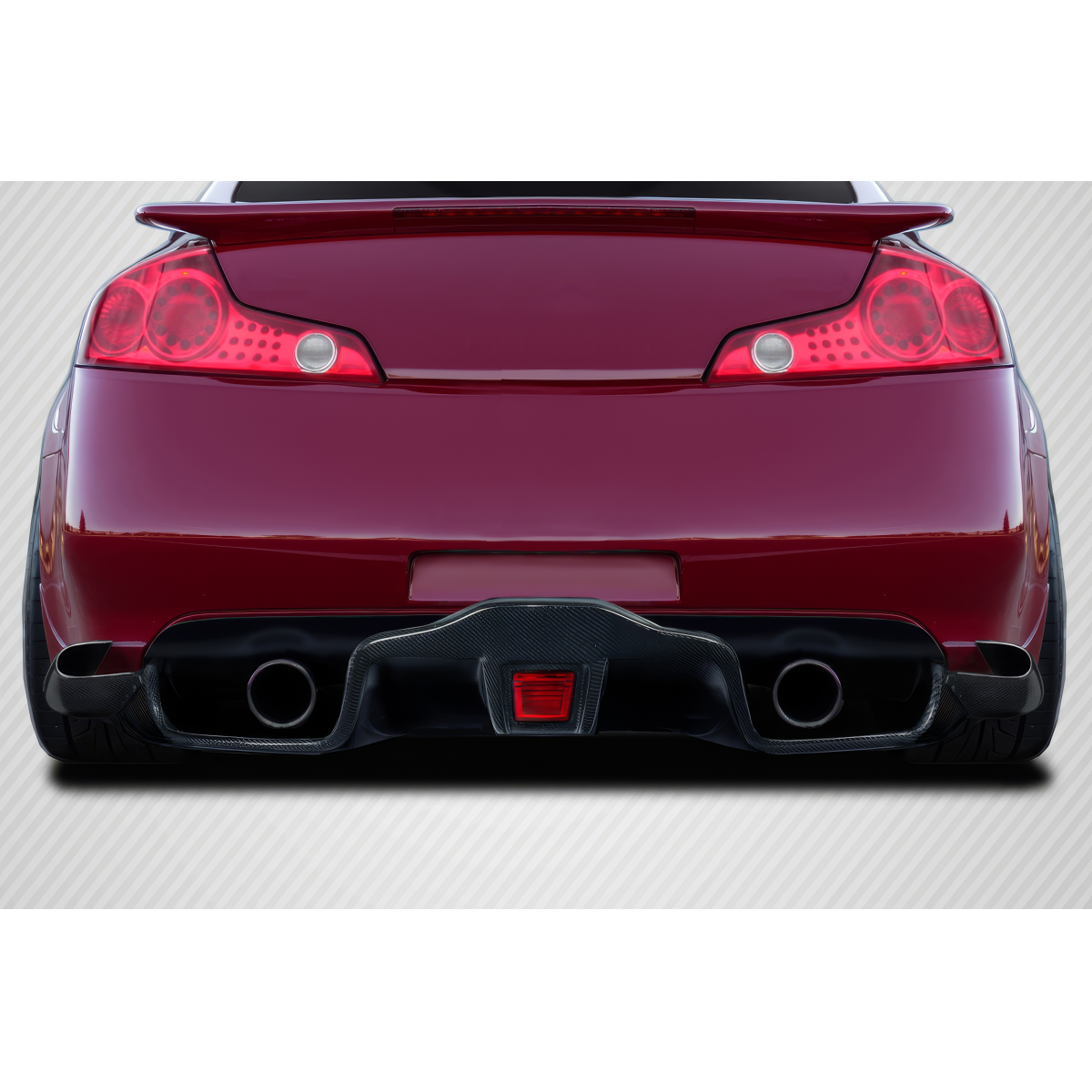 Modify your Infiniti G35 2003 with our Exterior/Diffusers - Back view looking straight at the diffuser