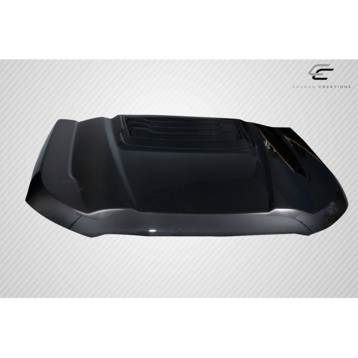 Modify your Ford Ranger 2019 with our Exterior/Hoods - Top view angle of carbon fiber hood