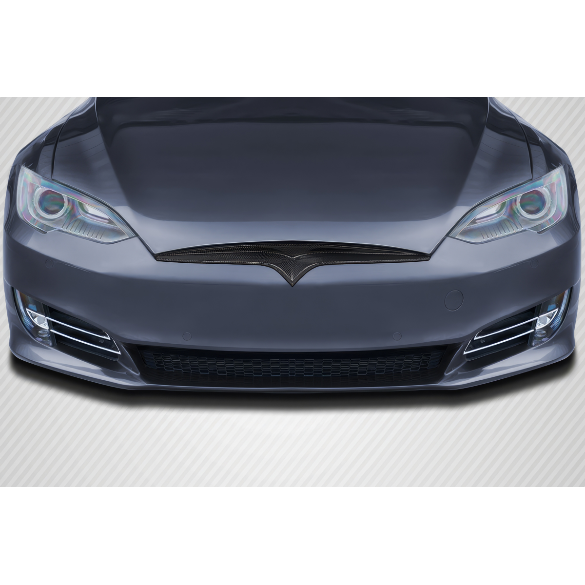 Modify your Tesla S 2012 with our Exterior/Grilles - Front view of Tesla Model S grille at zero angle