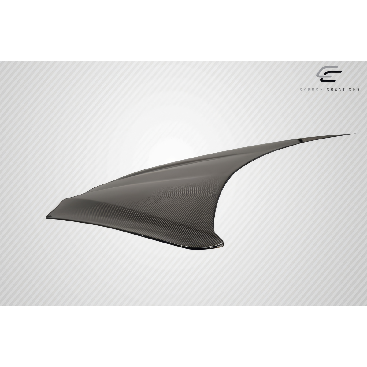 Modify your Chevrolet Corvette 2020 with our Exterior/Hoods - Angled view of carbon fiber hood part