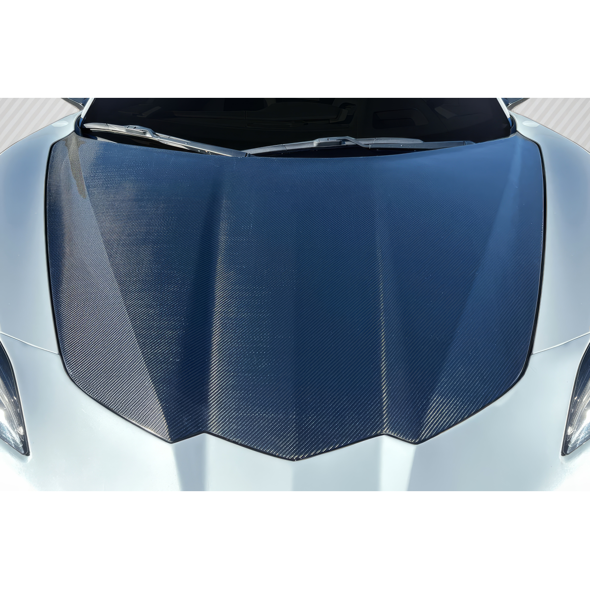 Modify your Chevrolet Corvette 2020 with our Exterior/Hoods - Hood viewed from a top-down angle