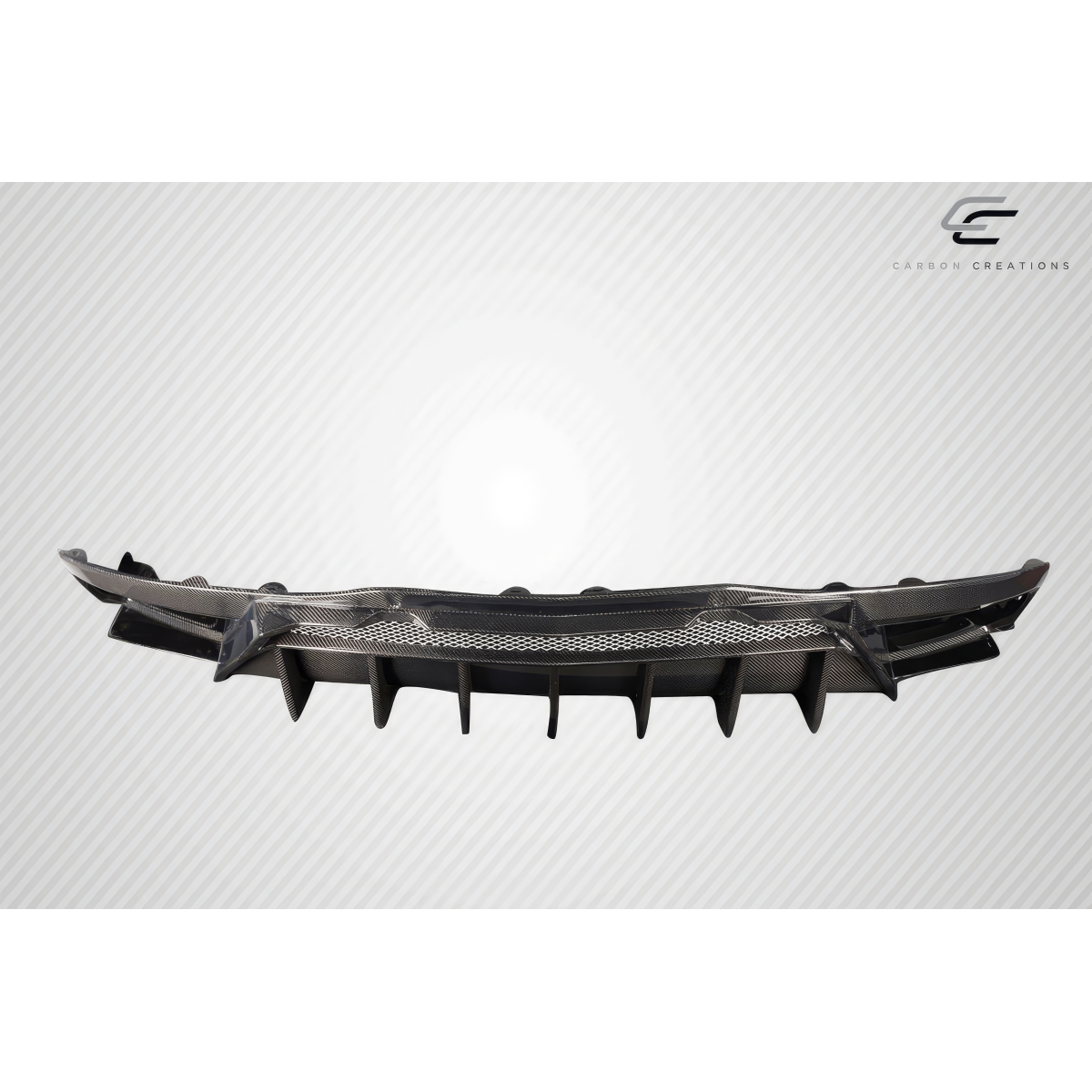 Modify your Chevrolet Corvette 2020 with our Exterior/Diffusers - Front view of rear diffuser at slight upward angle