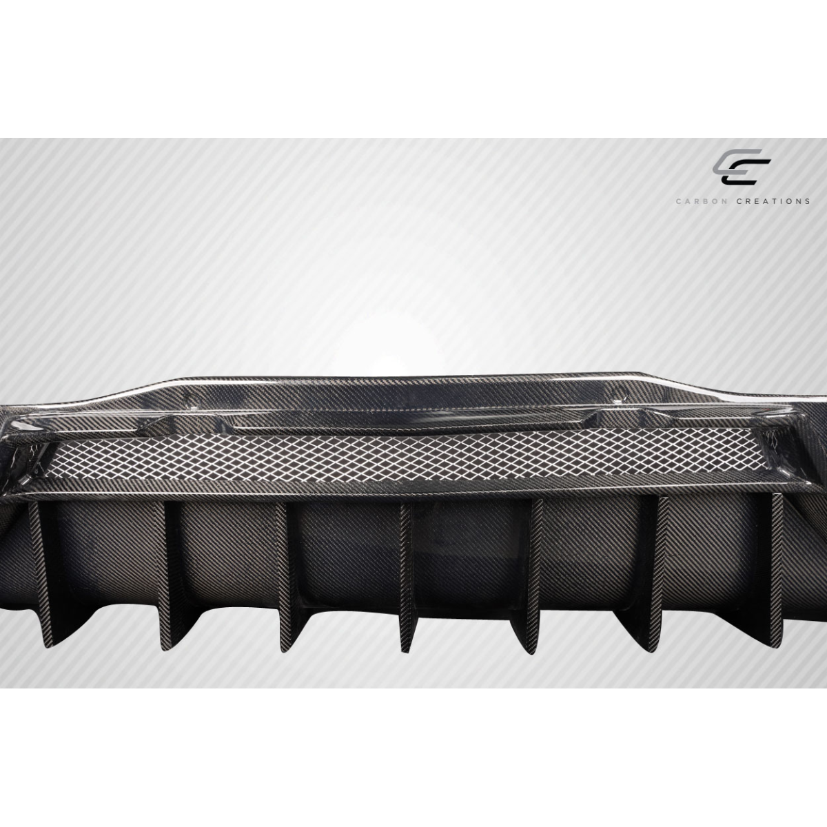 Modify your Chevrolet Corvette 2020 with our Exterior/Diffusers - Top down view of carbon fiber rear diffuser