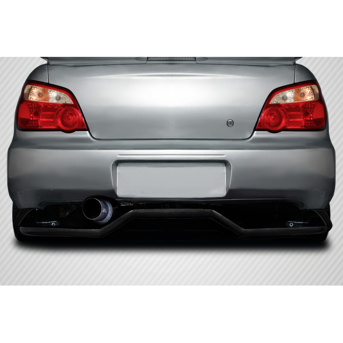 Modify your Subaru Impreza 2002 with our Exterior/Diffusers - Rear angle showing diffuser and exhaust tip