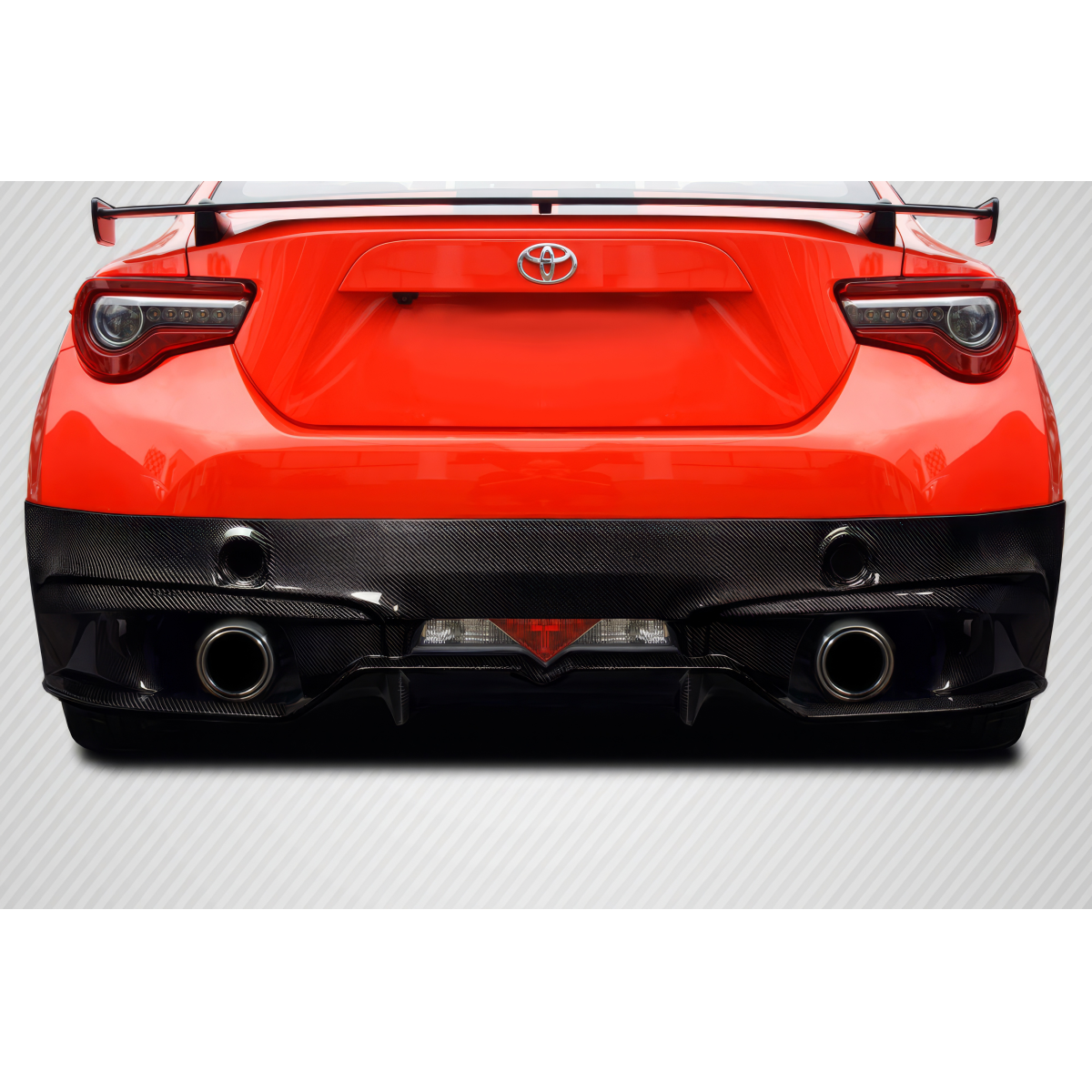 Modify your Scion FR-S 2013 with our Exterior/Diffusers - Rear view showing the diffuser at a straight angle